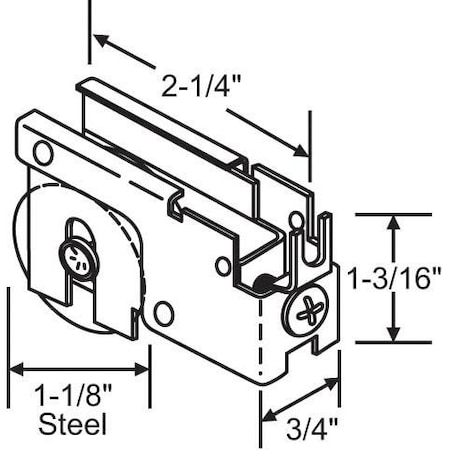 Strybuc Patio Door Roller Assembly 9-289